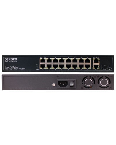 SW-61621(300W). Коммутатор 16-портовый Fast Ethernet с PoE. OSNOVO в Вологде