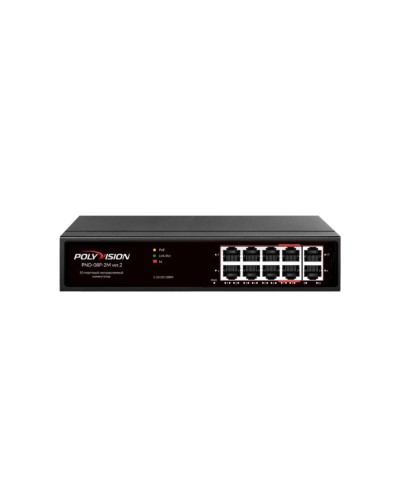 PND-08P-2M v.2. Коммутатор 10-портовый с функцией PoE. Polyvision в Вологде