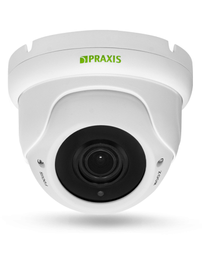 PP-7141IP 2.8-12 AUDIO. Видеокамера IP купольная. Praxis в Вологде
