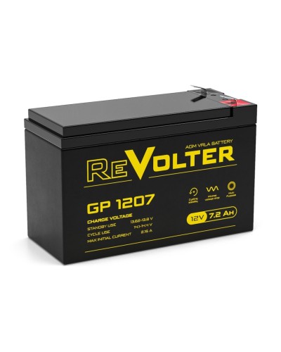 Revolter GP 1207. Аккумулятор автомобильный герметичный свинцово-кислотный. Revolter в Вологде