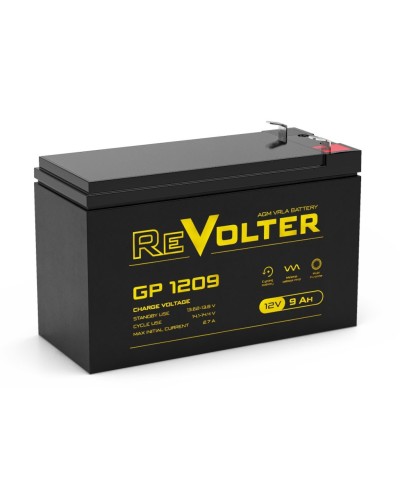 Revolter GP 1209. Аккумулятор автомобильный герметичный свинцово-кислотный. Revolter в Вологде