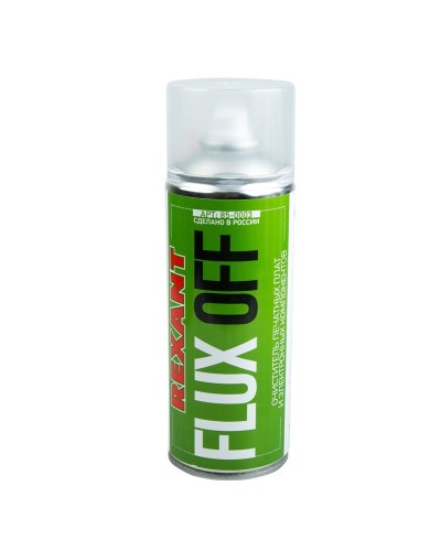 Очиститель печатных плат FLUX OFF, REXANT, 400 мл, аэрозоль (85-0003): Баллон с очистителем в Вологде