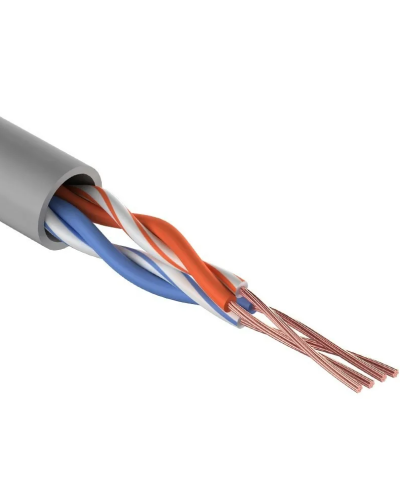 U/UTP, CAT 5e, PVC, 2PR, 24AWG, INDOOR, STRANDED, серый, 305м REXANT (01-0026). Кабель «витая пара» (LAN) для структурированных систем связи. Rexant в Вологде