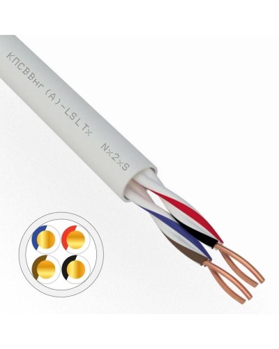 КПСВВнг(А)-LSLTx 2х2х0,75 REXANT (01-4876). Кабель для систем передачи данных пониженной пожароопасности c низким дымо- и газовыделением, с низкой токсичностью продуктов горения. Rexant в Вологде
