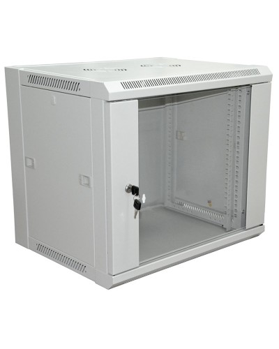Шкаф телекоммуникационный 19 настенный 12U 600х600х635 мм (ШхГхВ)- передняя дверь стекло, боковые стенки съемные (разобранный) RAL 7035 (04-2222). Шкаф телекоммуникационный 19 настенный 12U. Rexant в Вологде