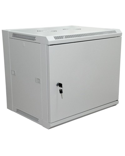 Шкаф телекоммуникационный 19 настенный 6U 600×450×370 мм (ШxГxВ) - передняя дверь металл, боковые стенки съемные (разобранный), RAL 7035 (04-2210). Шкаф телекоммуникационный 19 настенный 6U. Rexant в Вологде