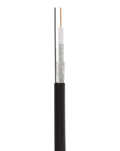 RG-11U, 75 Ом, CCS/Al/Al 83% + ТРОС*1 (бухта 305 м), черный OUTDOOR (01-3021). Кабель коаксиальный радиочастотный. Rexant в Вологде