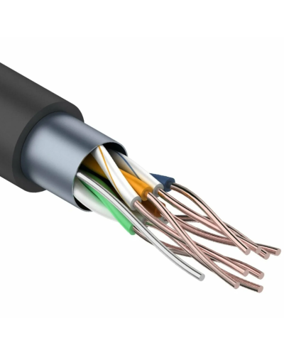 F/UTP, CAT 5e, PE, 4PR, 24AWG, OUTDOOR, SOLID, черный, 305м REXANT (01-0146-1). Кабель «витая пара» (LAN) для структурированных систем связи. Rexant в Вологде