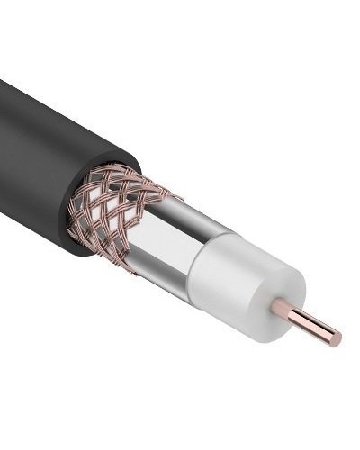 RG-6U+Cu, 75 Ом, Cu/Al/Cu, 64%, 100м. OUTDOOR REXANT (01-2222). Кабель коаксиальный радиочастотный. Rexant в Вологде