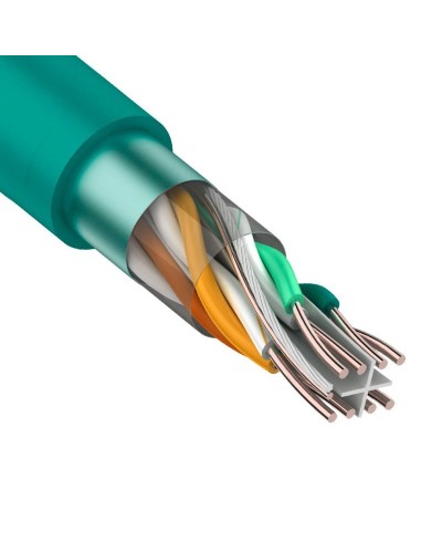 F/UTP, CAT 6, нг(А)-LSLTx, 4х2х0,575мм, 23AWG, INDOOR, SOLID, зеленый, 305м REXANT (01-0171). Кабель «витая пара» (LAN) для структурированных систем связи. Rexant в Вологде