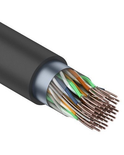 F/UTP, CAT 5, PE, 25PR, 24AWG, OUTDOOR, SOLID, черный, 305м, REXANT (01-1203). Кабель «витая пара» (LAN) для структурированных систем связи. Rexant в Вологде