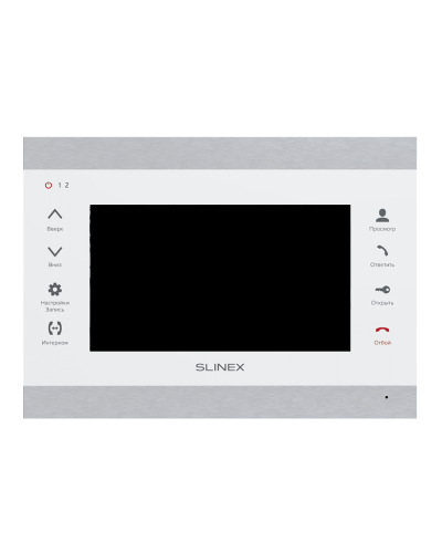 SL-07MHD (серебро+белый). Монитор домофона цветной с функцией «свободные руки». SLINEX в Вологде
