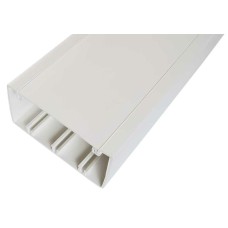 Короб с крышкой 100х50х2000мм, белый (100001S): Короб