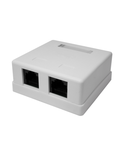 Розетка настенная RJ-45, 8P8C, Cat.5e, 2 порта UTP (10-0309): Компьютерная розетка в Вологде