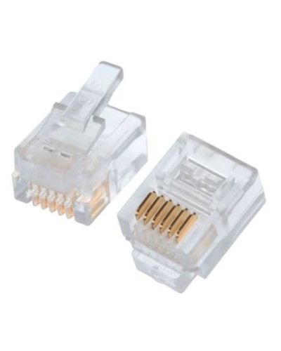 Коннекторы 6P6C (RJ-11) (100шт) (10-0228). Телефонный разъем 6P6C (RJ-11). SUPRLAN в Вологде