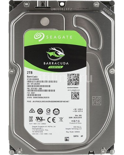 HDD 2000 GB (2 TB) SATA-III Barracuda (ST2000DM008). Жесткий диск (HDD) для видеонаблюдения. Seagate в Вологде