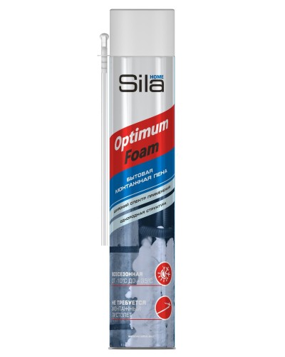 Пена монтажная SILA HOME OPTIMUM FOAM, всесезонная, 750 мл. Пена монтажная. Sila в Вологде