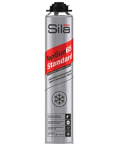 Пена монтажная Sila Pro TopGun 65 STANDARD winter, 850 мл. Пена монтажная профессиональная. Sila в Вологде