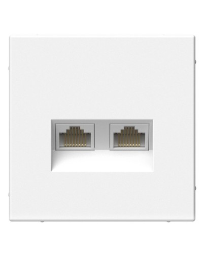 ArtGallery розетка двойная RJ45, кат. 6Е, скрытой установки, механизм, белый (GAL000188). Розетка компьютерная. Systeme Electric в Вологде