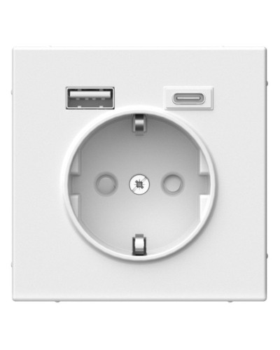 ArtGallery розетка 1-местная с USB тип-A+C, скрытой установки, механизм, белый (GAL000132). Розетка с USB. Systeme Electric в Вологде
