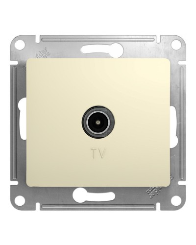Glossa розетка TV антенна коннектор, 1-местная, скрытой установки, механизм, бежевый (GSL000293). Розетка TV антенна. Systeme Electric в Вологде