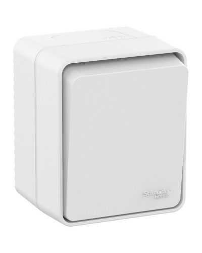 AtlasDesign PROFI54 выключатель 1-клавишный, открытой установки, белый (ATN540111). Выключатель. Systeme Electric в Вологде