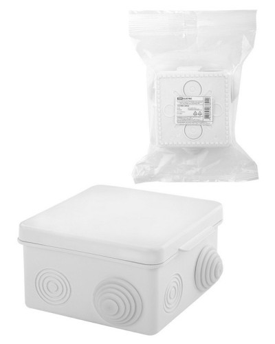 Коробка ОП 80х80х50мм, крышка, IP54, 7вх., белая (SQ1401-0922). Распаячная коробка. TDM ЕLECTRIC в Вологде
