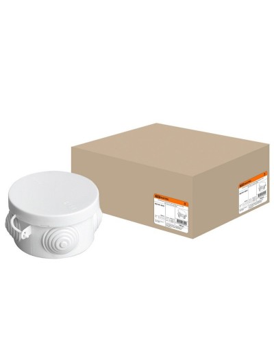 Коробка ОП D65х40мм, крышка, IP54, 4вх. (SQ1401-0501). Распаячная коробка. TDM ЕLECTRIC в Вологде