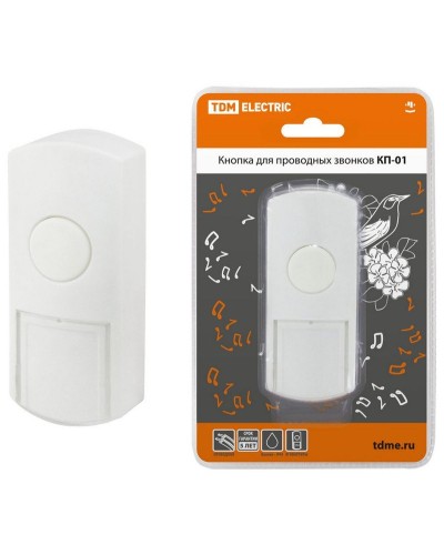 КП-01 (SQ1901-0019). Кнопка для проводных звонков. TDM ЕLECTRIC в Вологде