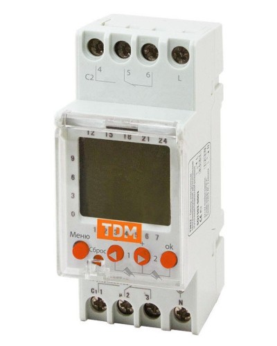 ТЭ822-2кан-1мин/7дн-44on/off-2х16А-DIN TDM (SQ1503-0003). Таймер электронный. TDM ЕLECTRIC в Вологде