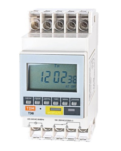 ТЭ8A-1мин/7дн-8on/off-16А-DIN TDM (SQ1503-0002). Таймер электронный. TDM ЕLECTRIC в Вологде