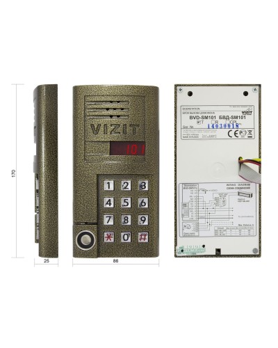 БВД-SM101T. Вызывная панель аудиодомофона. VIZIT в Вологде