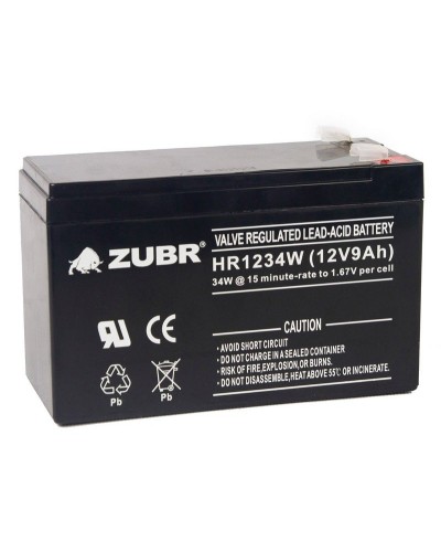 ZUBR HR 1234W (12V, 9Ah). Аккумулятор герметичный свинцово-кислотный. ZUBR в Вологде