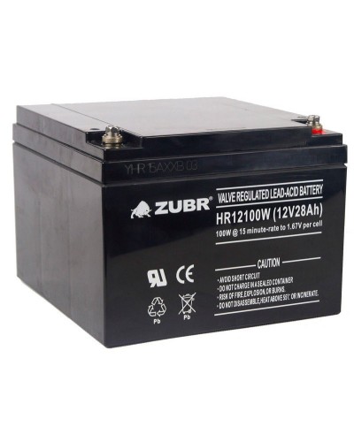 ZUBR HR 12100W (12V, 28Ah). Аккумулятор герметичный свинцово-кислотный. ZUBR в Вологде