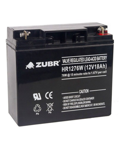 ZUBR HR 1276W (12V, 18Ah). Аккумулятор герметичный свинцово-кислотный. ZUBR в Вологде