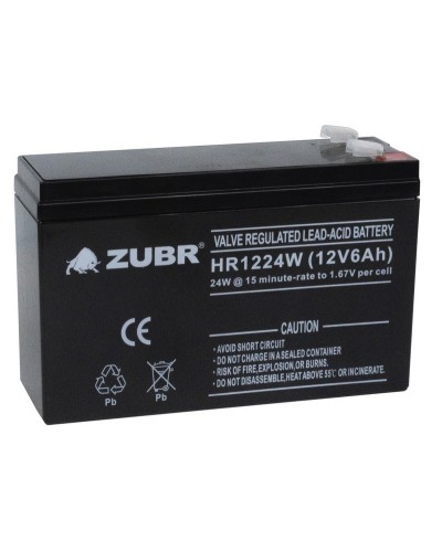 ZUBR HR 1224W (12V, 6Ah). Аккумулятор герметичный свинцово-кислотный. ZUBR в Вологде