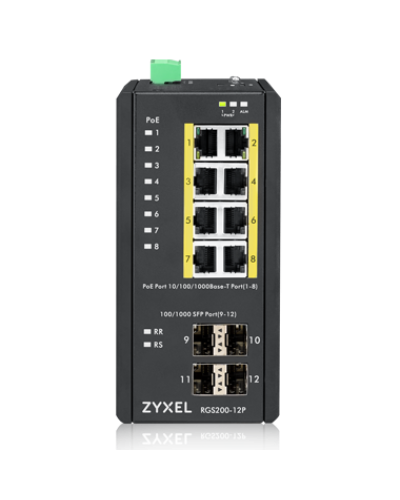 RGS200-12P-ZZ0101F. Промышленный L2 PoE+ коммутатор. ZYXEL в Вологде