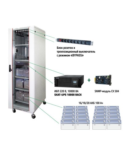 SKAT UPS 10000 SNMP (484). Комплекс бесперебойного питания. Бастион в Вологде