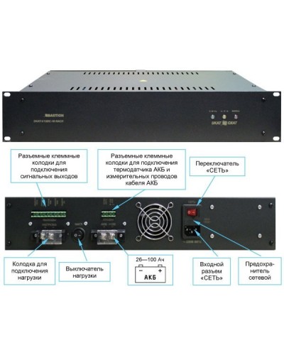SKAT -V.12DC-18 RACK (СКАТ ИБП-12/18-RACK) (2145). Источник вторичного электропитания резервированный. Бастион в Вологде