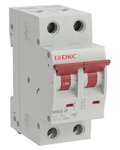YON max MD63S 2P 20А 4,5кА C (MD63S-2PC20). Автоматический выключатель. ДКС в Вологде
