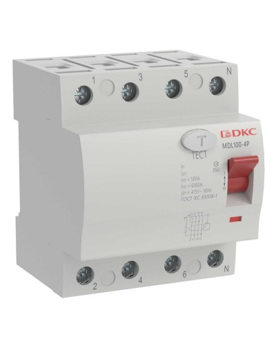 YON MAX MDL100 ВДТ, 4P, 30mA, 40A, АС (MDL100-4P2-40-AC). Автоматический выключатель дифференциальный (УЗО). ДКС в Вологде