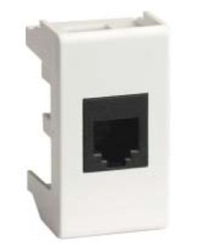 Розетка RJ-45 Viva 1 модуль белая (45048): Розетка компьютерная экранированная с одним разъёмом в Вологде