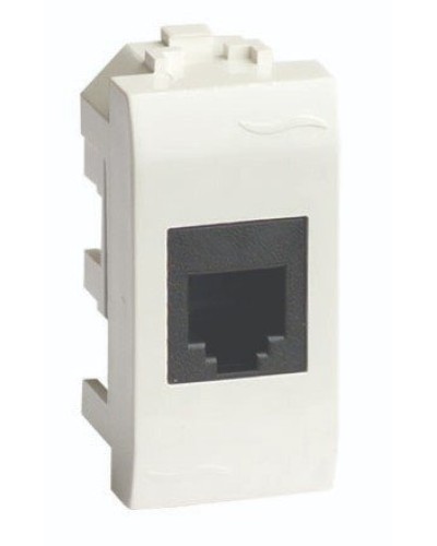 Розетка RJ-45 Brava 1 модуль слоновая кость (75654S): Розетка компьютерная с одним разъёмом в Вологде