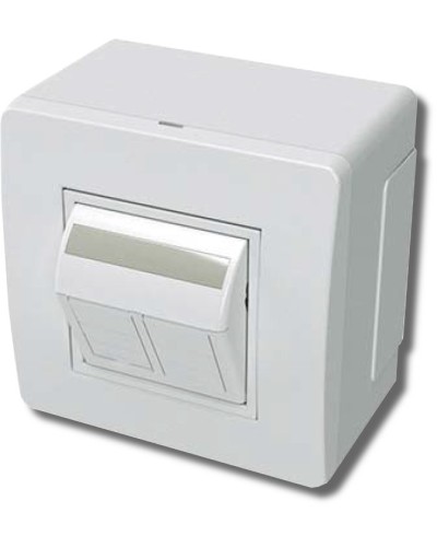 Коробка в сборе с 2 розетками RJ45, кат.5е, белая (10656): Коробка в сборе в Вологде