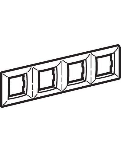 Рамка на 2+2+2+2 модуля (четырехместная), белая (75014W): Рамка четырехместная, Brava в Вологде
