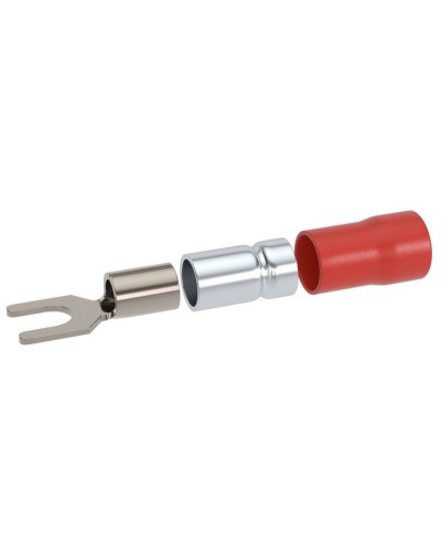 Наконечник вилочный НВИ 0,25-1,5 М3 (D3,2мм) (100 шт) (2A13P-DS-PVC). Наконечник вилочный с изолированным фланцем ПВХ, двойная гильза. ДКС в Вологде
