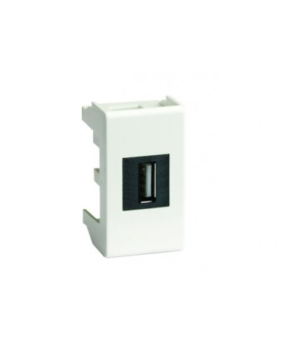 Розетка USB 2.0 Brava 1 модуль белая (76200B): Розетка USB в Вологде