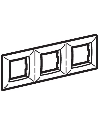 Рамка на 2+2+2 модуля (трехместная), белая (75013W): Рамка трехместная, Brava в Вологде