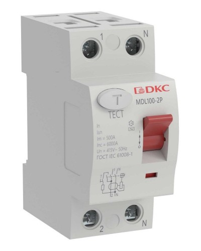 YON MAX MDL100 ВДТ, 2P, 30mA, 63A, АС (MDL100-2P2-63-AC). Автоматический выключатель дифференциальный (УЗО). ДКС в Вологде