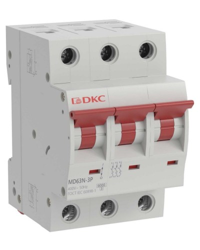 YON max MD63N 3P 50А 6кА C (MD63N-3PC50). Автоматический выключатель. ДКС в Вологде